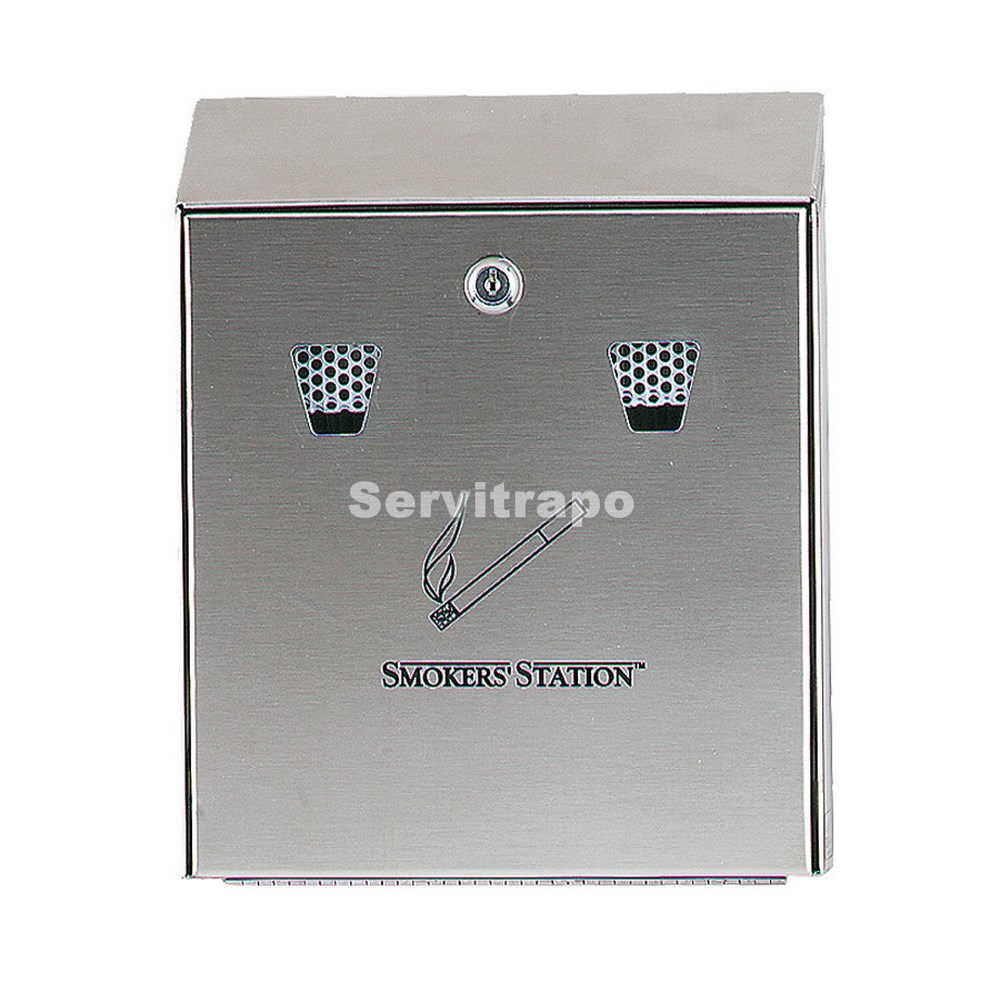 Cenicero pared acero inox
