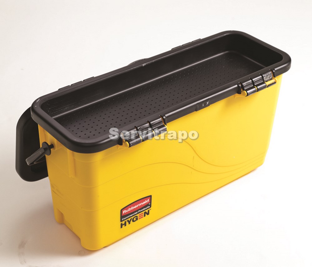 Cubo de desinfección con bandeja de dosificación integrada
