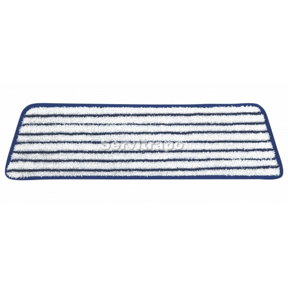 [R034555] Mopa de acabado de microfibra, 40 cm – Blanca con bandas azules 46,0 x 14,5 x 1,6 10