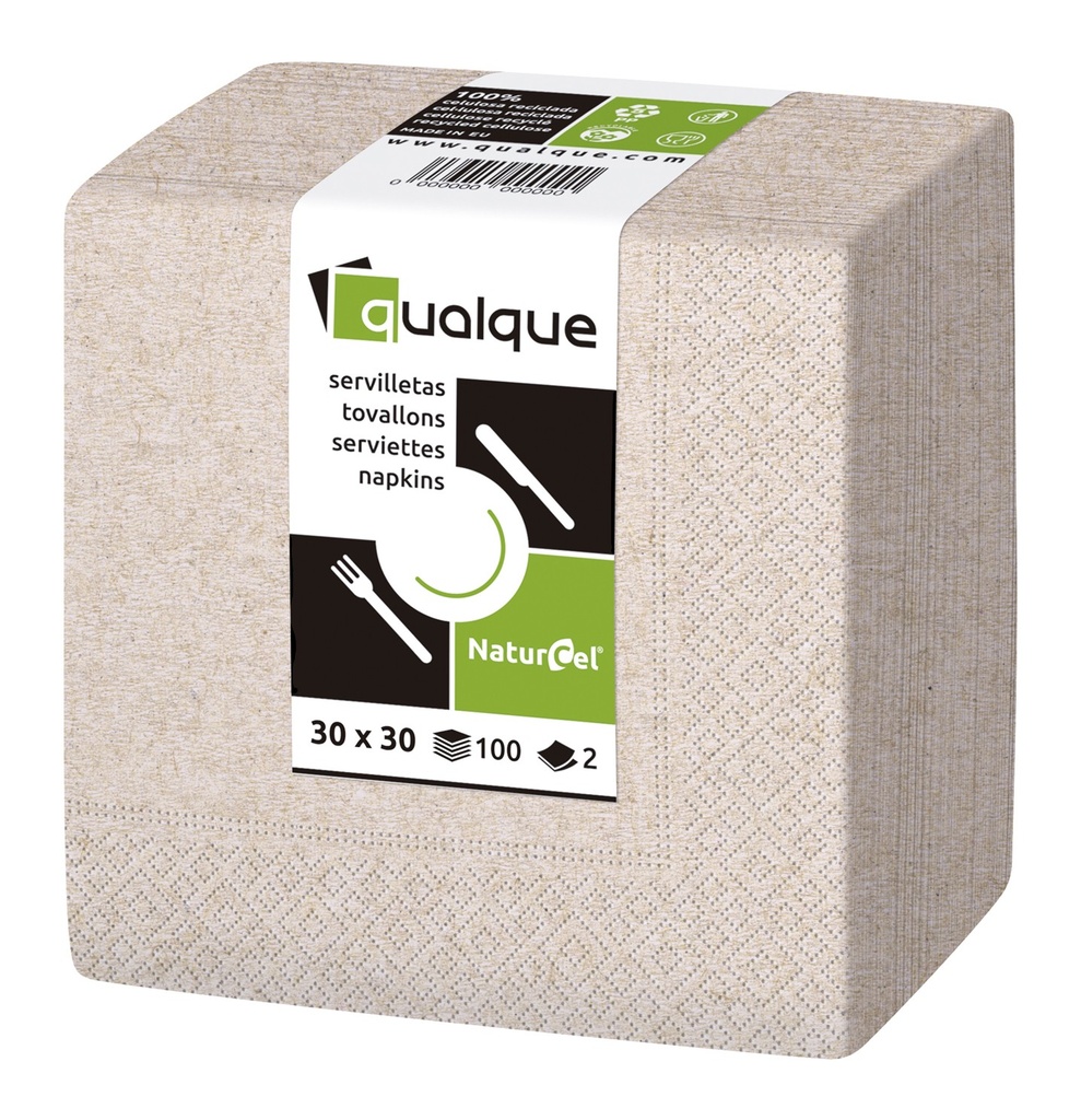 [Q1210N] SERVILLETA 30 X 30 1/4 2 CP ECO NATURE