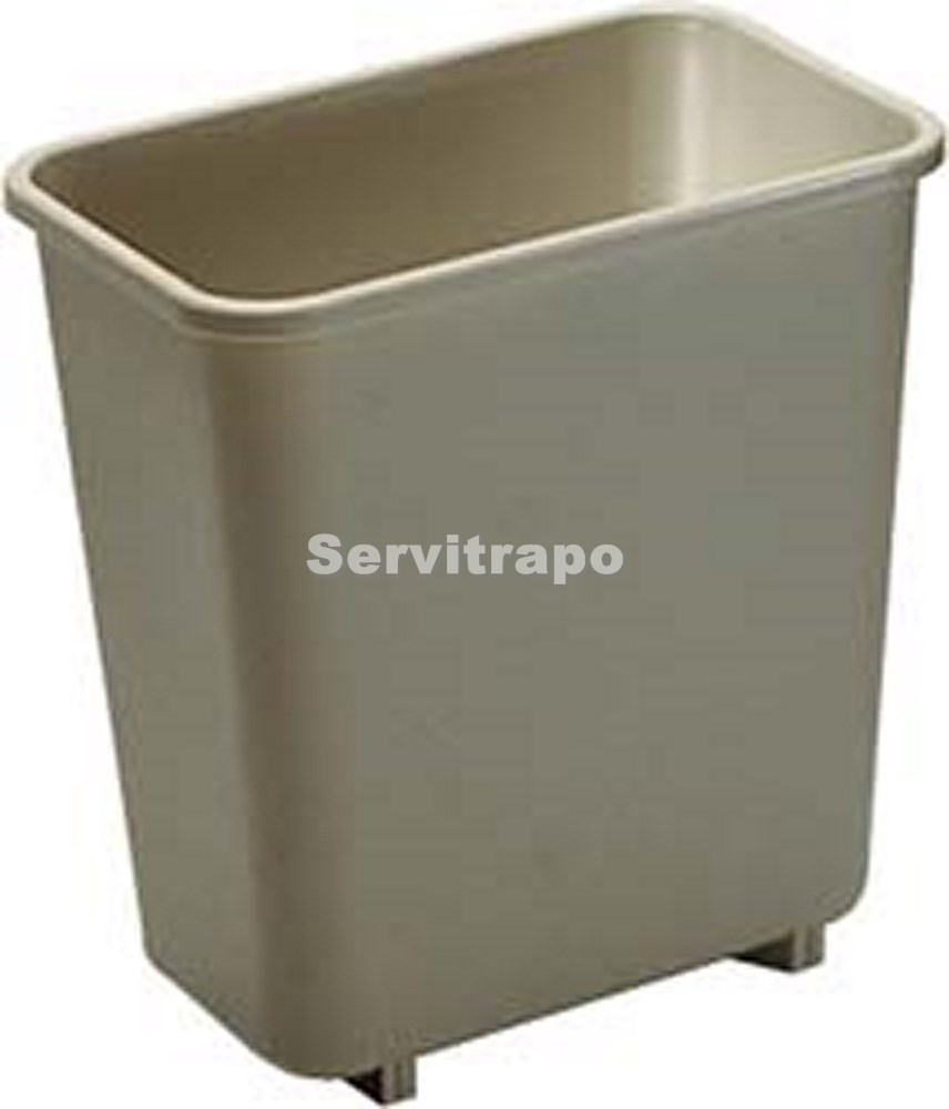 Papelera rectangular 7.7L beige