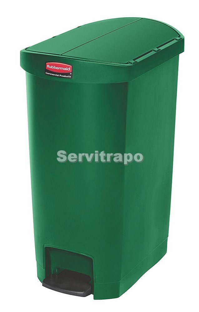 Cubo De Pedal De Resina Pedal Lateral 50l, Color Verde