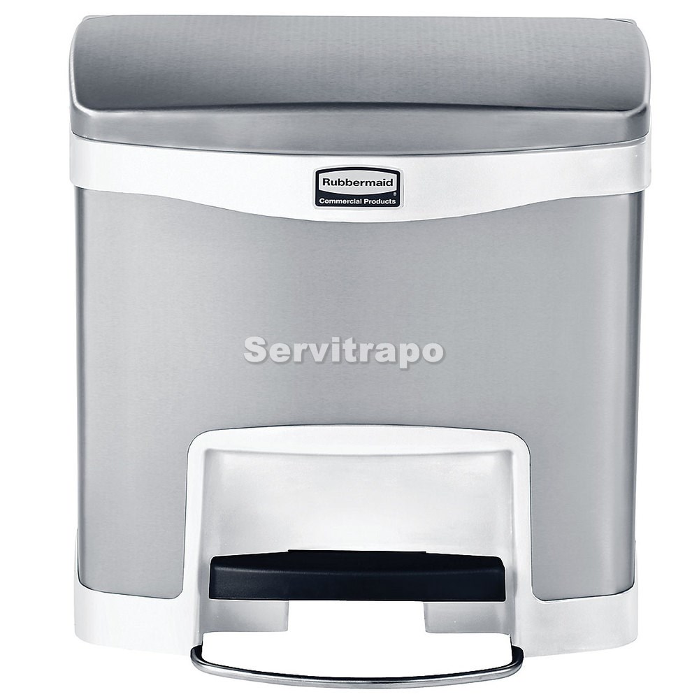 [1901984] Cubo de pedal de metal Pedal Frontal 15L, COLOR BLANCO