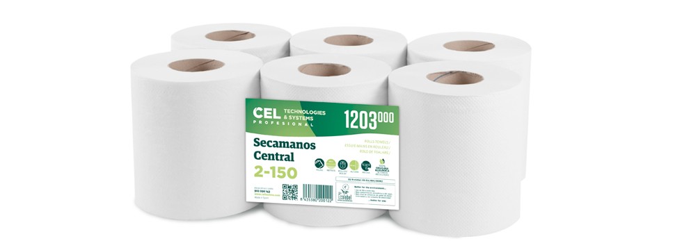 Bobina Secamanos Ecolabel 135/450 Blanco