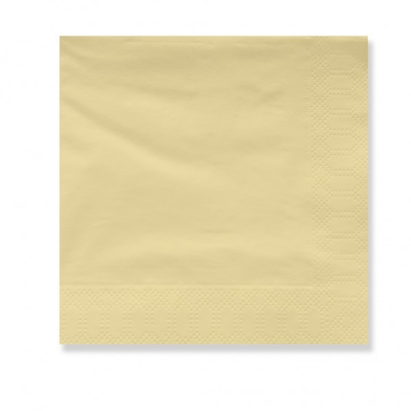 Servilletas 40x40 Qual Crema 2 Capas 1/4