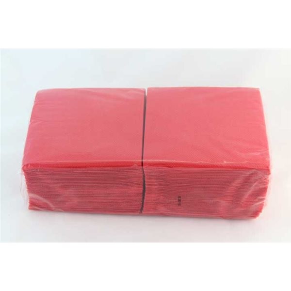 Servilletas 20x20 Qual Rojas 2 Capas 1/4