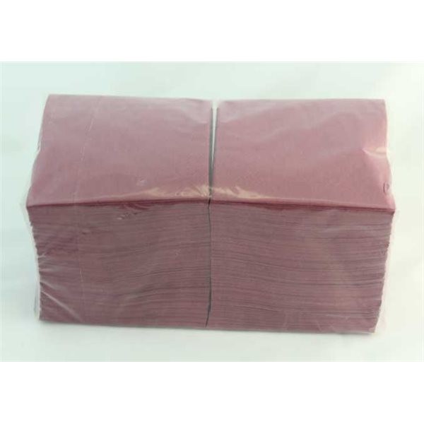 Servilletas 20x20 Qual Burdeos Punta&Punta 1/4