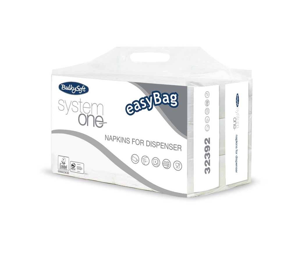 [32392] SERVILLETAS INTERPLEGADAS 19X11 PLEGADO 1/2 2 CAPAS