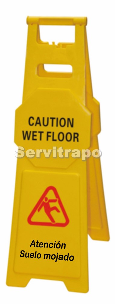 Señal De Seguridad "Atención Suelo Mojado" Grande