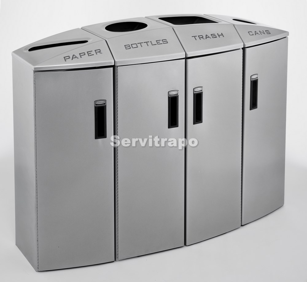 Centro De Reciclaje Element 4 Compartimentos (Papel/Envases/Residuos/Vidrio) 227l