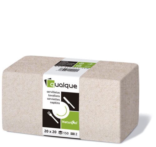 [Q1460N] SERVILLETA MICROCEL 20 X 20 2 CP 1/4 ECO NATURE