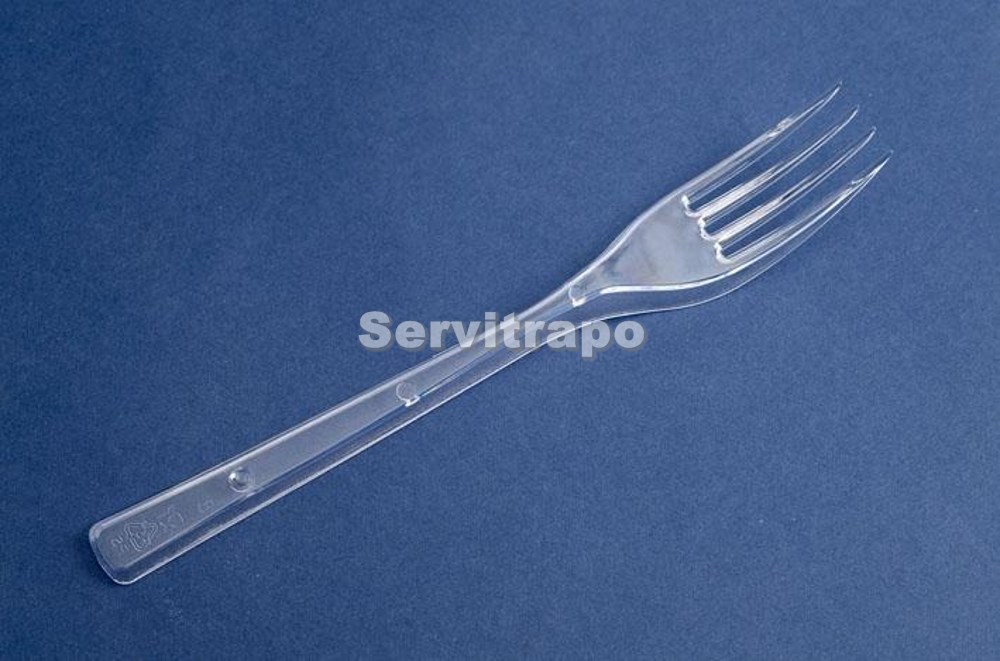Tenedor Transparente Plástico