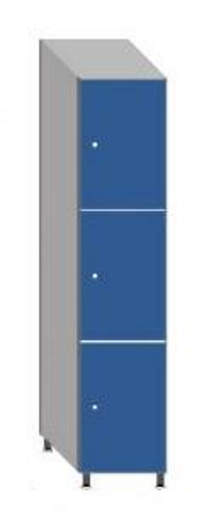 [FEN300-3X1 PERF] Taquilla Fenólico Ancho300 3 Puertas 1 Modulo Medidas 1800x500x300