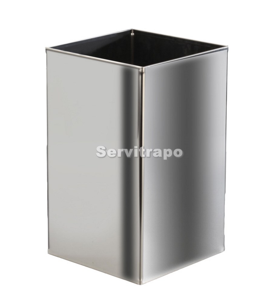 [H4012SSB] Papelera Cuadrada Inox Brillo