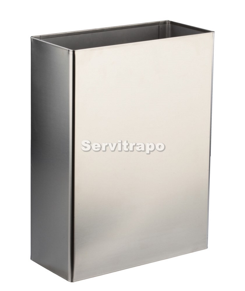 Papelera Rectangular Mural Inox Satinado