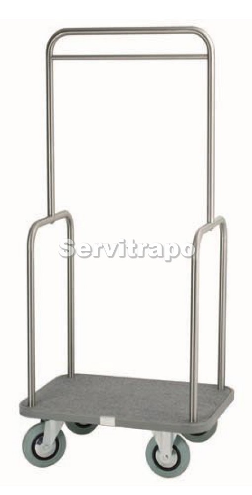 [SW-01-905] Carro Maletero Grande. Perchero En Acero Inoxidable.
