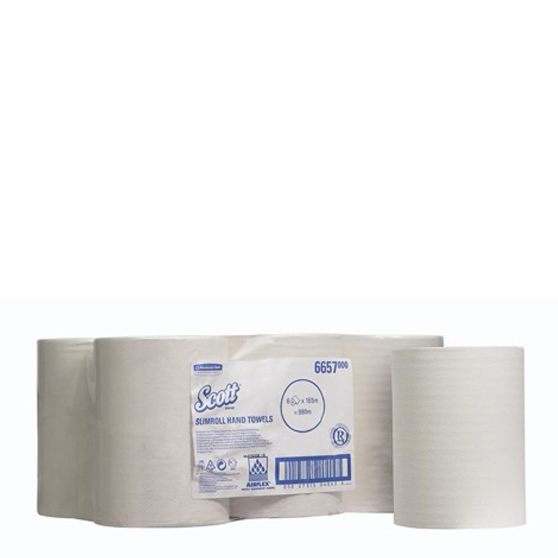 [6657000] Toallas Seca Manos En Rollo Scott Slimroll 1 Capa 165 M