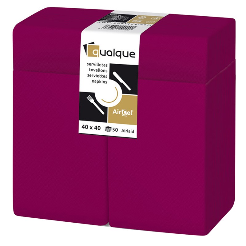 [Q15241K] Servilleta Aircel 40 X 40 1/8 Kangaroo Burdeos