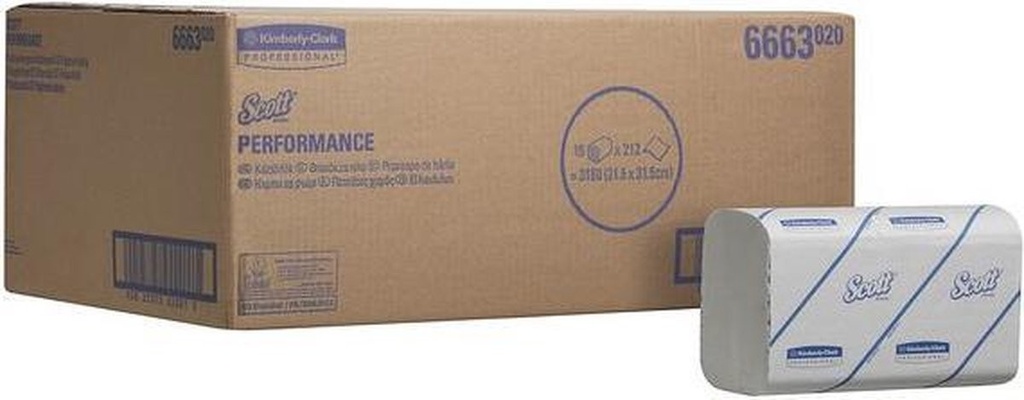 [6663020] TOALLAS SECA MANOS  SCOTT PERFORMANCE 1 CAPA AIRFLEX