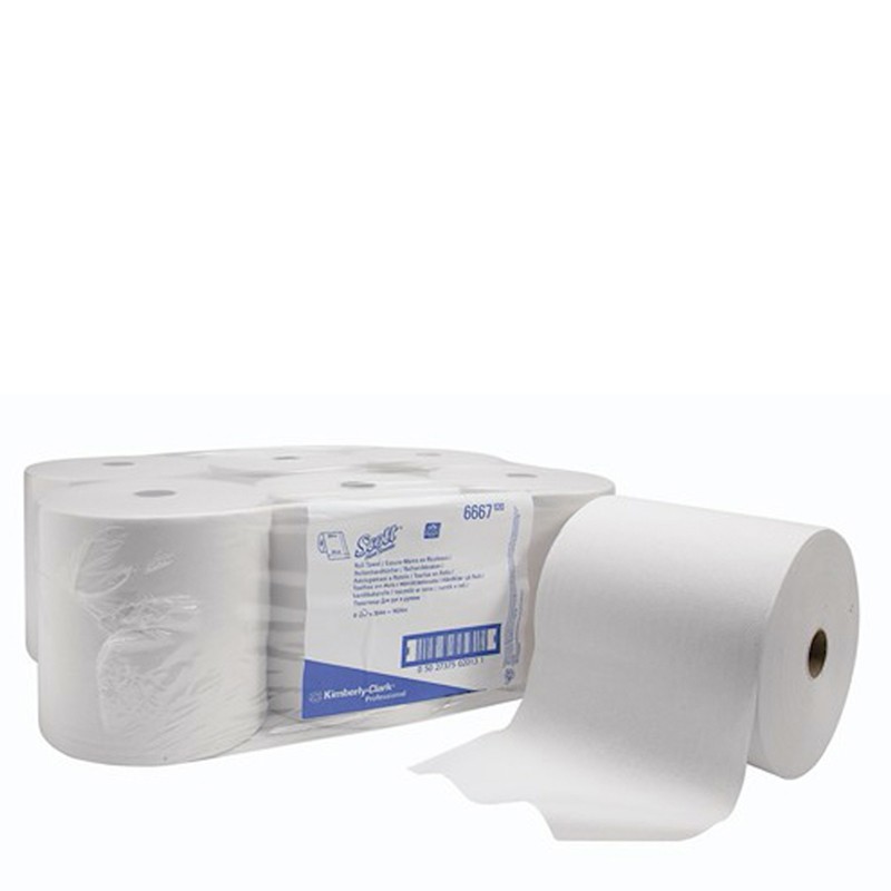 [6667000] TOALLAS SECA MANOS EN ROLLO SCOTT 1 CAPA AIRFLEX 304 M