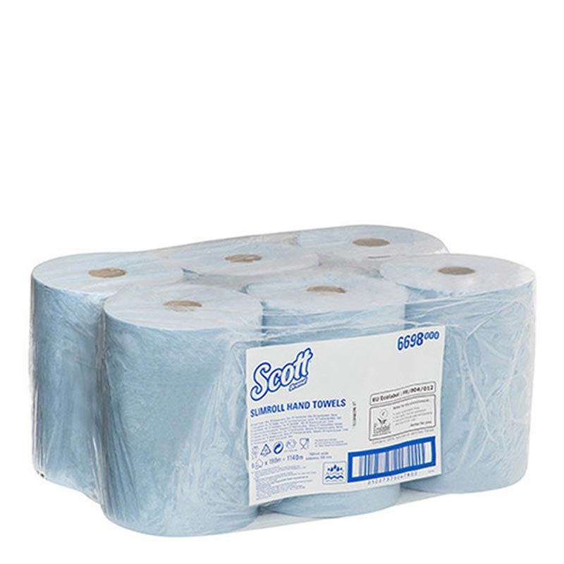 Toalla Secamanos Slimroll 1 Capa Azul Gofrado 190 M