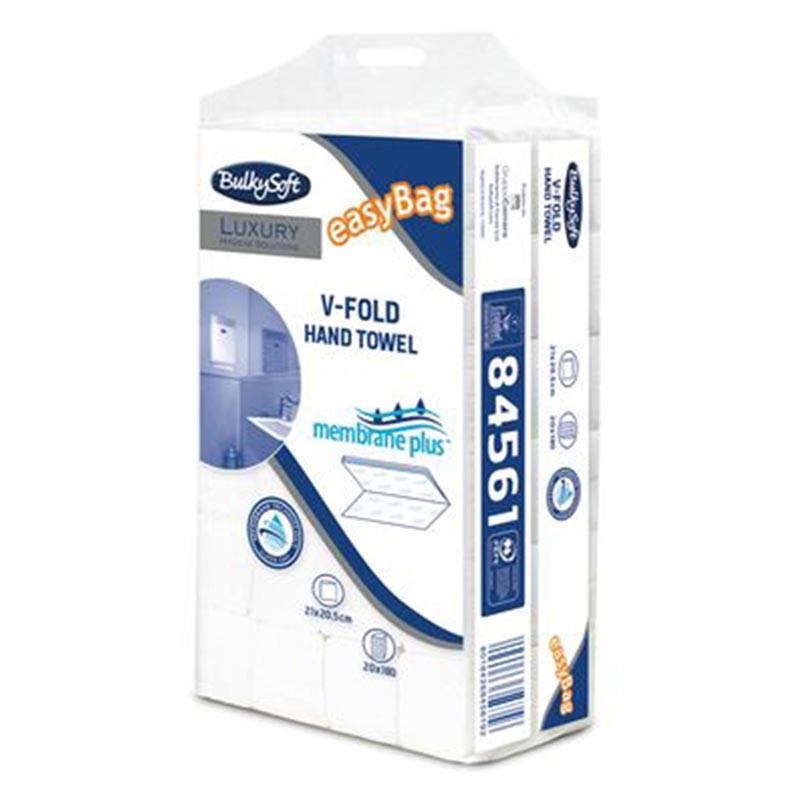 TOALLA SECA MANOS V-FOLD MEMBRANE PLUS 3 CAPAS