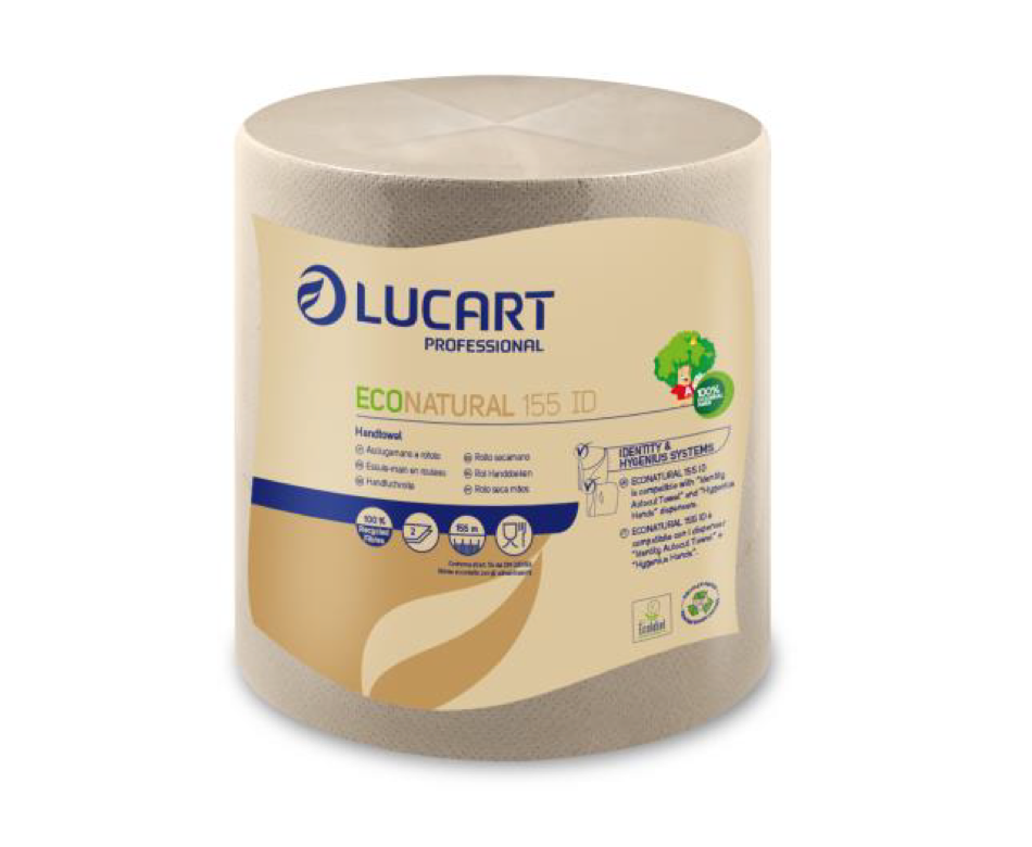 Bobina Secamanos Autocorte Identity Natural 2 Capas 155 M