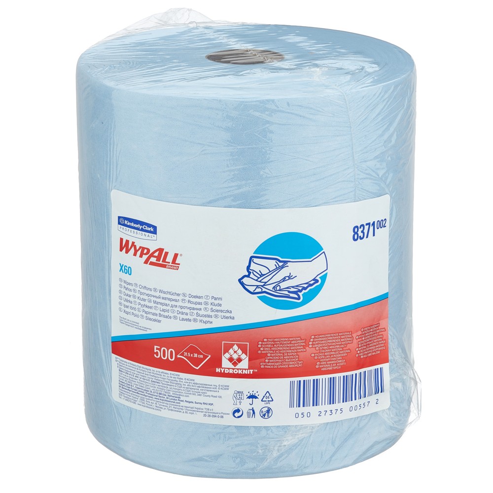 [8371030] Bobina Wypall X60 Paños 1 Capa Azul