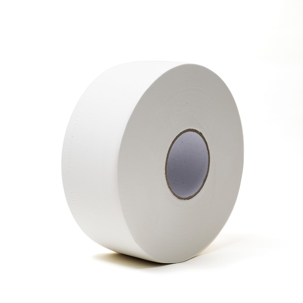 PAPEL HIGIÉNICO JUMBO RECICLADO 2 CAPAS  LISO 180 M