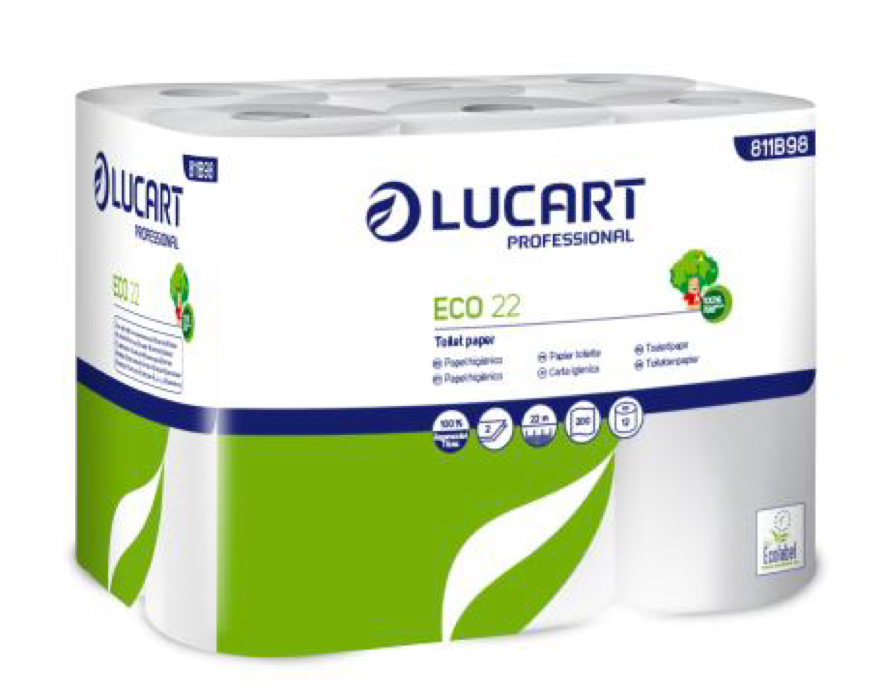 [811B98] PAPEL HIGIÉNICO DOMÉSTICO 2 CAPAS  ECO 22 M
