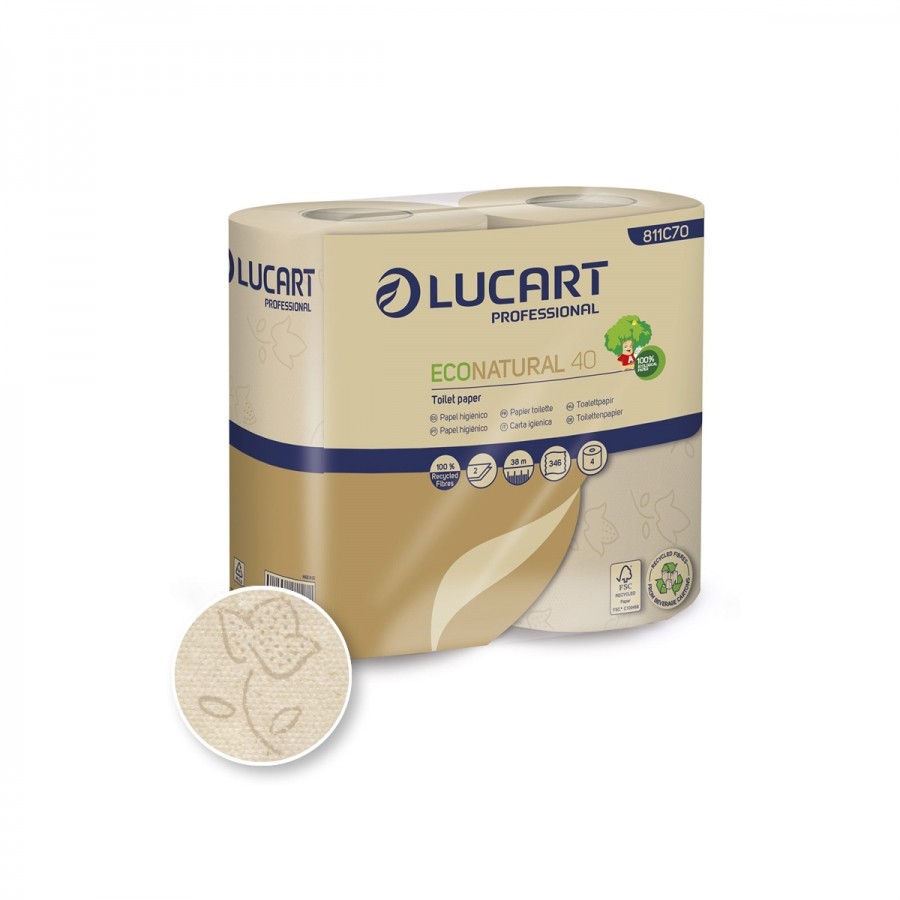 [811C70] PAPEL HIGIÉNICO DOMÉSTICO  ECONATURAL 2 CAPAS 40M