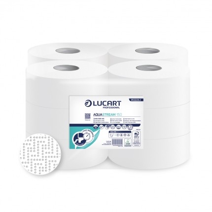 Higiénico Industrial Hidrosoluble Aquastream 2 Capas  150M