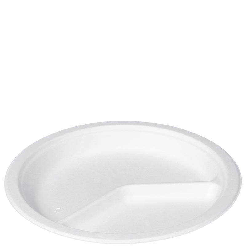 [PV10761] Plato Redondo 2 Compartimentos Pulpa