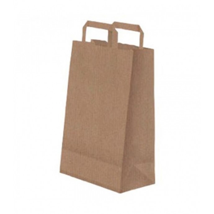 [208417] BOLSA PAPEL KRAFT CON ASA  22+11X32 CM