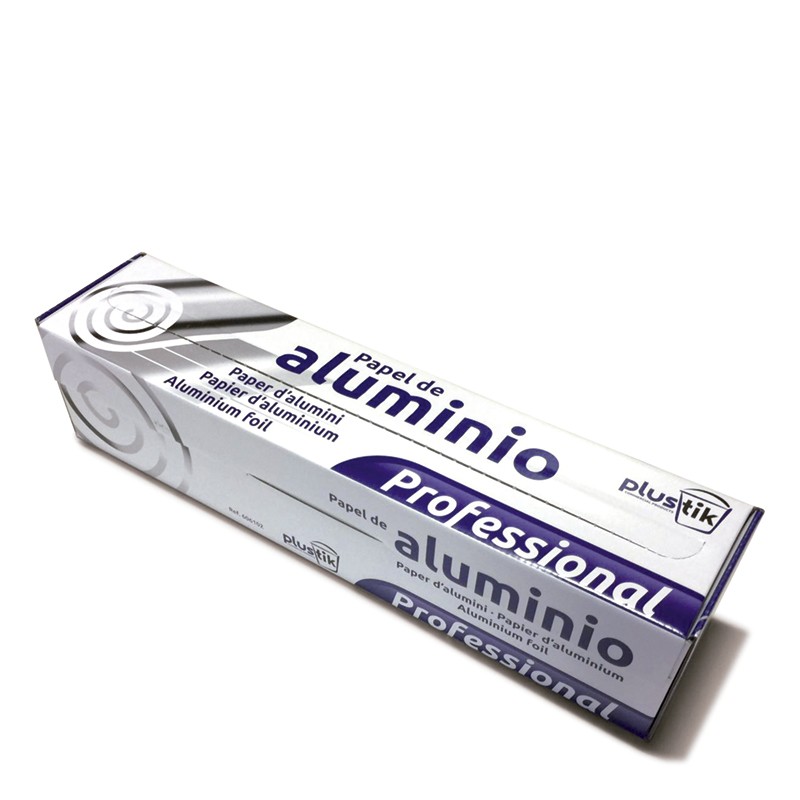 [606102] ROLLO ALUMINIO INDUSTRIAL PLUSTIK ANCHO 40CM 13 MICRAS