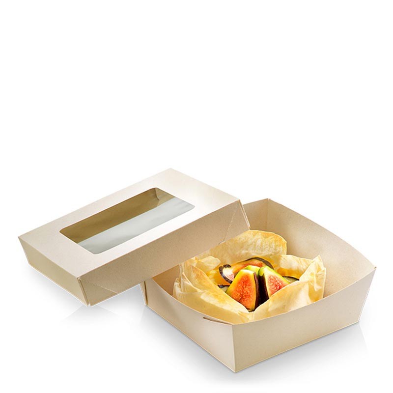 [PV19603] Bandeja Take Away Bambú 13,5X13,5X5 Cm