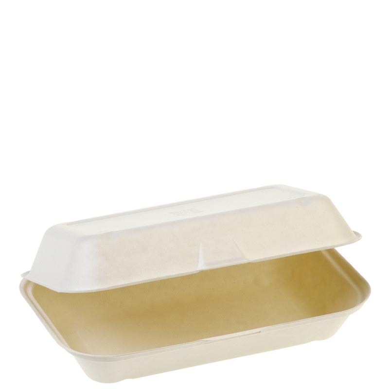 Caja Menú Con Tapa Bisagra Pulpa 23,5X14,0X6,7 Cm