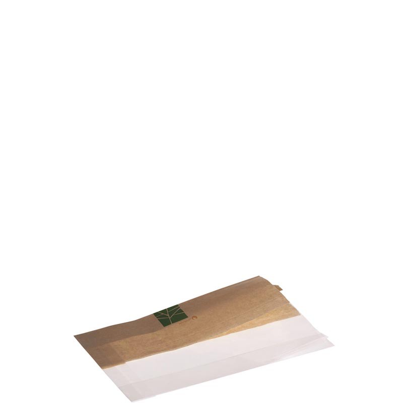 [PV15676] BOLSA PARA SÁNDWICH KRAFT CON VENTANA 230*140*2X30