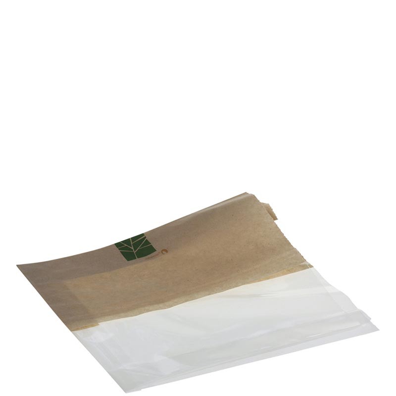 [PV15678] BOLSA PARA SÁNDWICH KRAFT CON VENTANA 330*120*2X30
