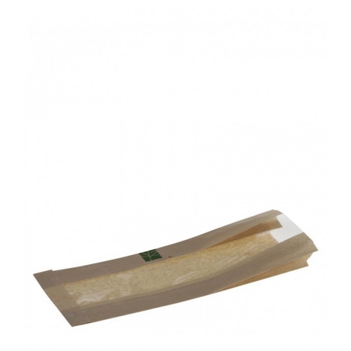 [PV15687] BOLSA KRAFT PARA SÁNDWICH CON VENTANA 270*260*2X35