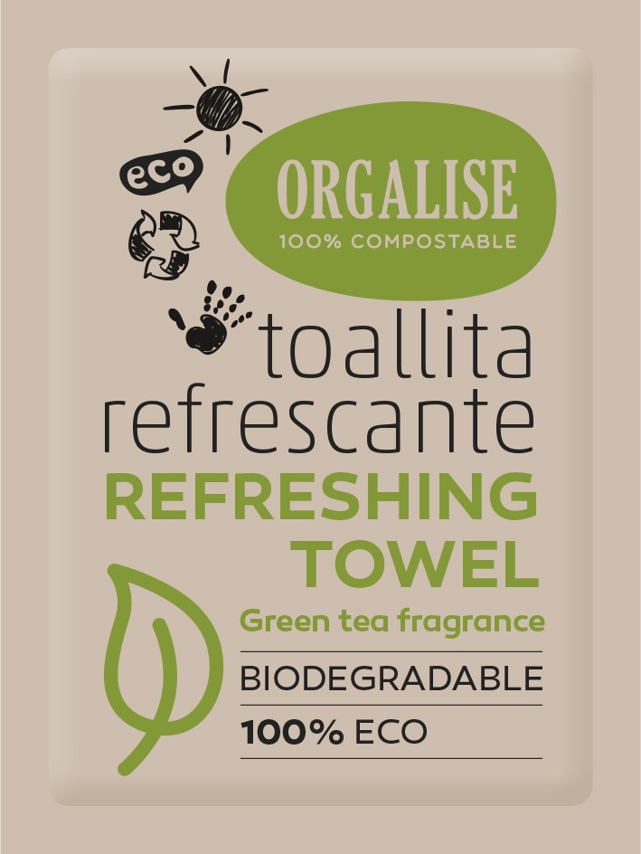 [606504] TOALLITA REFRESCANTE BIODEGRADABLE GREEN TEA