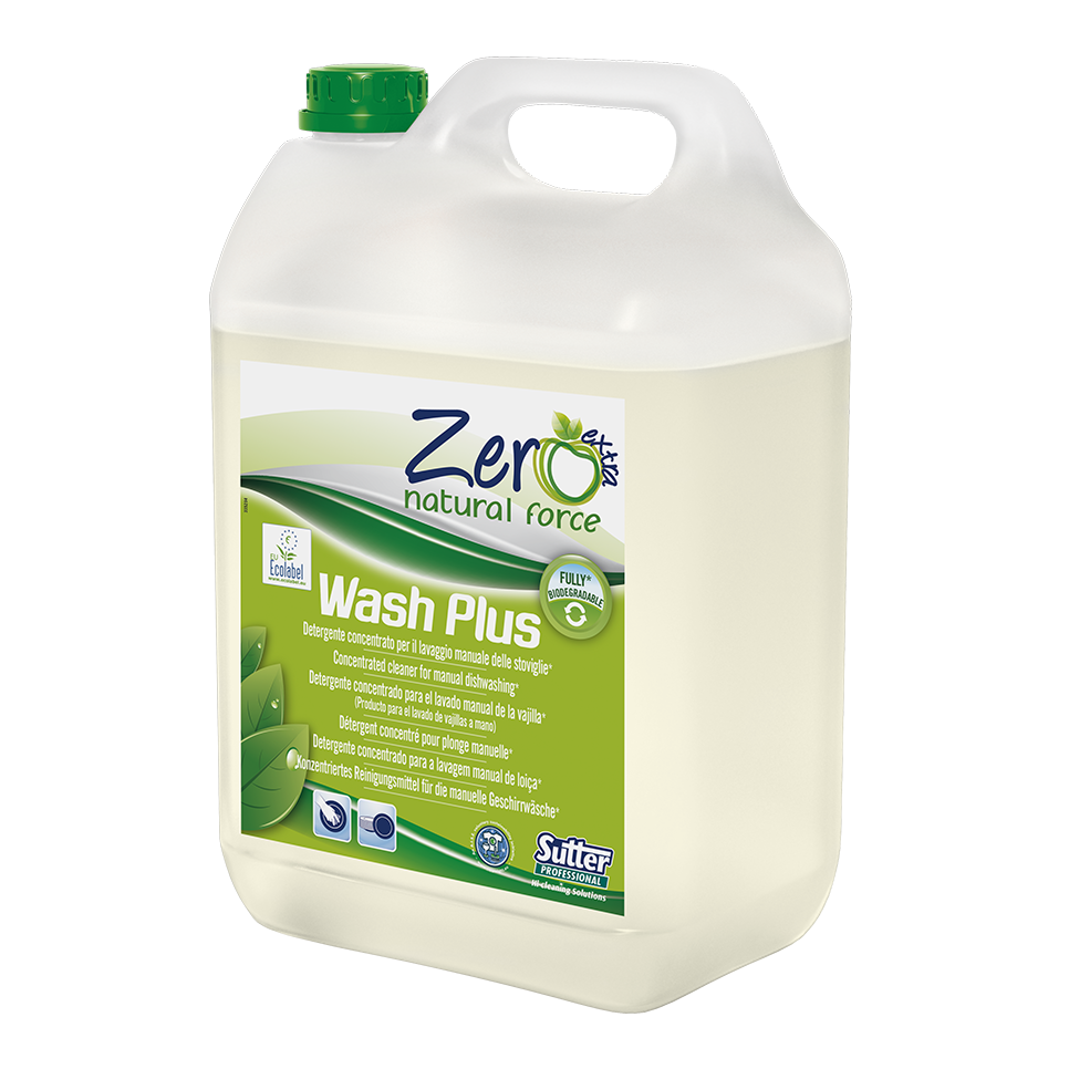WASH PLUS, ECOLABEL, DETERGENTE NATURAL PARA VAJILLAS