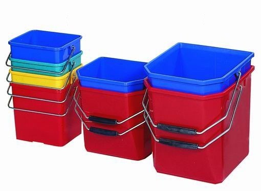 [GA430VE] Cubo Cuadrado De Plástico Rojo 6L