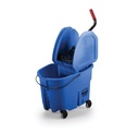 Cubo con Prensa de Presión Vertical y Escurridor WaveBrake® 33,1 L, Azul