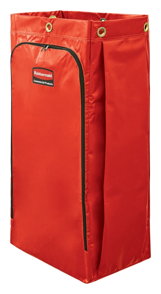 [1966882] Bolsa de Vinilo de Gran Capacidad para Carros de Limpieza, Roja, 128 L