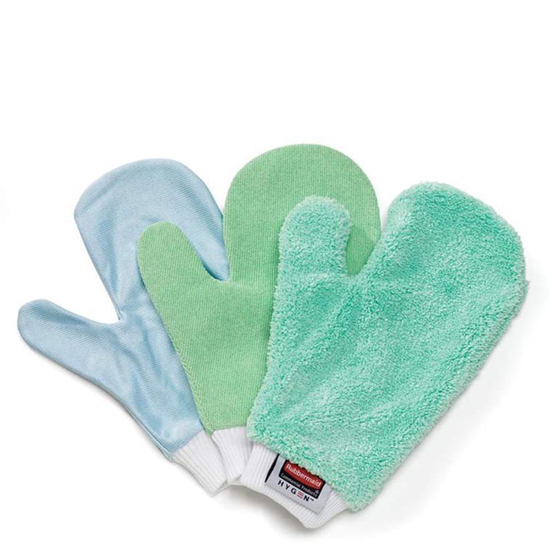 [Q650-00VERDE] Manopla De Microfibra De Uso General Con Pulgar