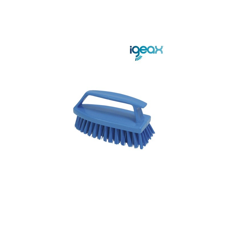 [05758-10] Cepillo Manual Con Asa Fibra Dura Azul
