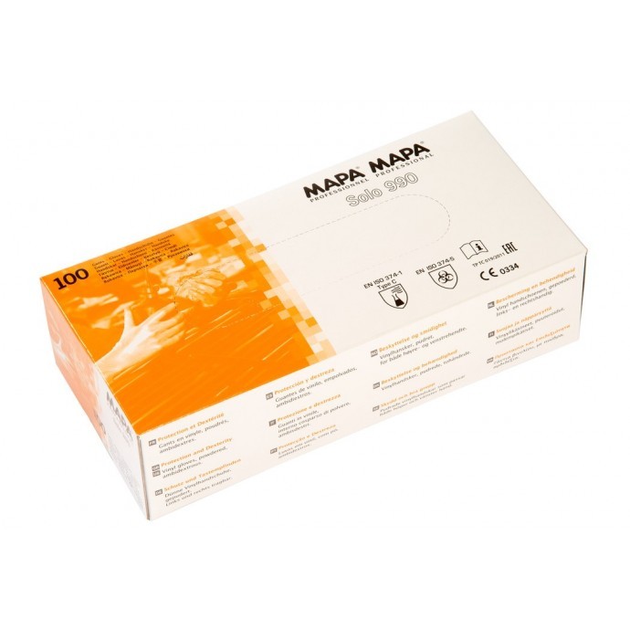 [MSP00990416] GUANTES DE VINILO  SOLO 990 CON POLVO T/6 - 6 1/2