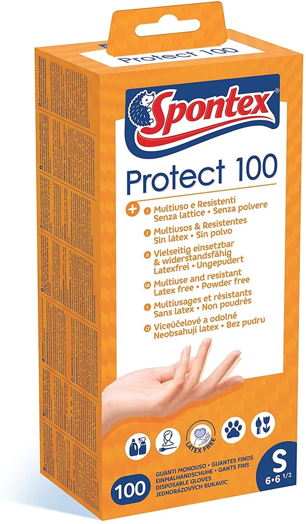 [939L] GUANTE 939 DE VINILO SIN POLVO PROTECT 100 TALLA L/8