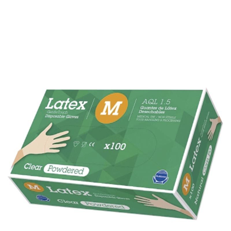[304006M] GUANTES DE LÁTEX NATURAL CON POLVO T-M